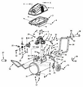 Page A Diagram and Parts List for WL650003  Campbell Hausfeld Compressor
